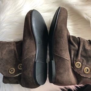 Brown Bamboo Tan Fur Boots Size 6.5